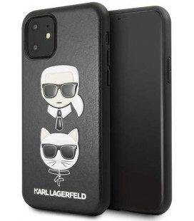 Juodas dėklas Apple iPhone 11 telefonui "KLHCN61KICKC Karl Lagerfeld & Choupette Cover"