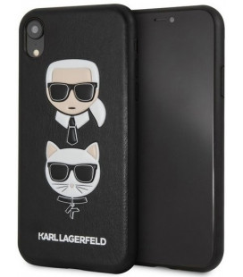 Juodas dėklas Apple iPhone XR telefonui "KLHCI61KICKC Karl Lagerfeld Karl and Choupette Hard Case"