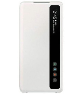 Originalus baltas atverčiamas dėklas "Clear S-View Case" Samsung Galaxy S20 FE telefonui "EF-ZG780CWE"