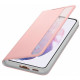 Originalus rožinis atverčiamas dėklas "Clear View Cover" Samsung Galaxy S21 telefonui "EF-ZG991CPE"