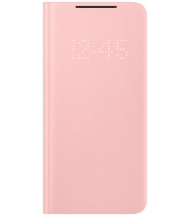 Originalus rožinis atverčiamas dėklas "LEDView Cover" Samsung Galaxy S21 Plus telefonui "EF-NG996PPE"