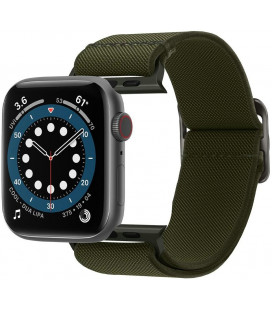 Khaki spalvos apyrankė Apple Watch 6 / 7 / 8 / 9 / 10 / SE / Ultra 1 / 2 ( 44 / 45 / 46 / 49 mm) laikrodžiui "Spigen Fit Lite"