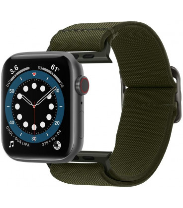 Khaki spalvos apyrankė Apple Watch 6 / 7 / 8 / 9 / 10 / SE / Ultra 1 / 2 ( 44 / 45 / 46 / 49 mm) laikrodžiui "Spigen Fit Lite"