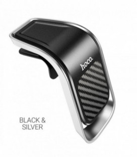 Automobilinis Universalus telefono laikiklis Hoco CA74 tvirtinamas į ventiliacijos groteles, magnetinis, juodas-sidabrinis