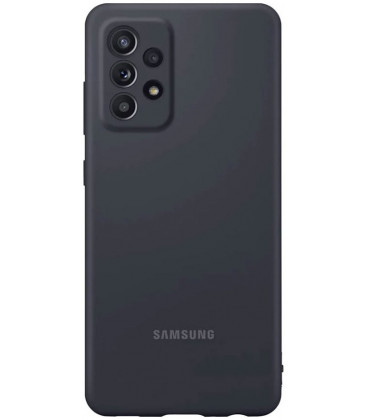 Originalus juodas dėklas "Silicone Cover" Samsung Galaxy A52 telefonui "EF-PA525TBE"