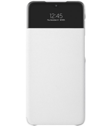 Originalus baltas atverčiamas dėklas "S-View Case" Samsung Galaxy A32 5G telefonui "EF-EA326PWE"
