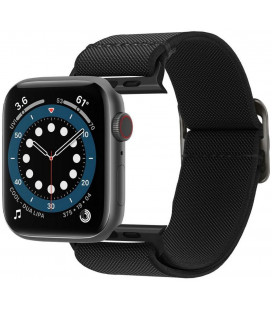 Juoda apyrankė Apple Watch 6 / 7 / 8 / 9 / 10 / SE / Ultra 1 / 2 ( 44 / 45 / 46 / 49 mm) laikrodžiui "Spigen Fit Lite"