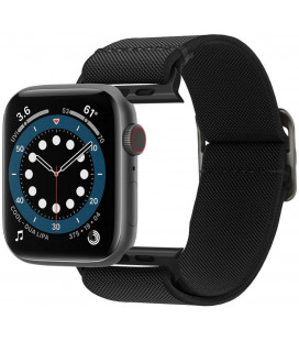 Juoda apyrankė Apple Watch 8 / 9 / 10 / 11 / 12 / SE / Ultra (44 / 45 / 46 / 49 mm) laikrodžiui "Spigen Fit Lite"