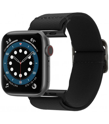 Juoda apyrankė Apple Watch 4 / 5 / 6 / 7 / 8 / 9 / SE / Ultra 1 / 2 (42 / 44 / 45 / 49 mm) laikrodžiui "Spigen Fit Lite"