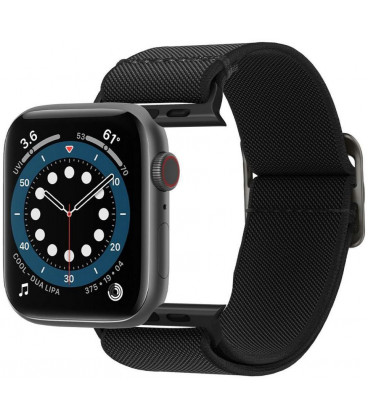 Juoda apyrankė Apple Watch 6 / 7 / 8 / 9 / 10 / SE / Ultra 1 / 2 ( 44 / 45 / 46 / 49 mm) laikrodžiui "Spigen Fit Lite"