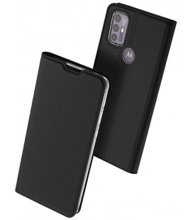 Juodas atverčiamas dėklas Motorola Moto G10/G30 telefonui "Dux Ducis Skin Pro"