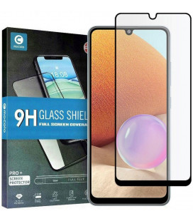 Juodas apsauginis grūdintas stiklas Samsung Galaxy A32 LTE telefonui "Mocolo TG Full Glue"
