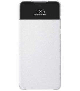 Originalus baltas atverčiamas dėklas "S-View Case" Samsung Galaxy A72 telefonui "EF-EA725PWE"