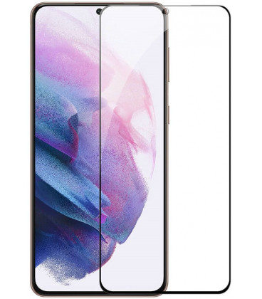 Juodas apsauginis grūdintas stiklas Samsung Galaxy S21 telefonui "Nillkin Amazing 2.5D CP+ Pro"