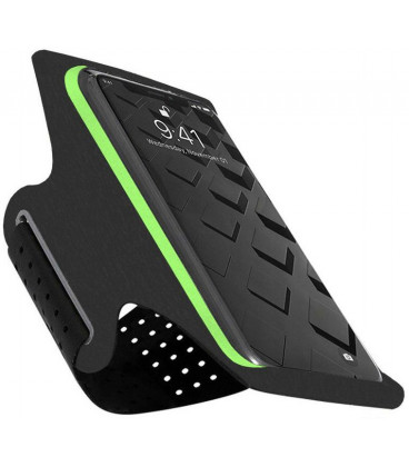 Juodas/žalias universalus dėklas ant rankos telefonams iki 6,5" "Tech-Protect G10"