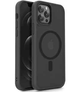 Matinis juodas dėklas Apple iPhone 12/12 Pro telefonui "Tech-Protect Magmat Magsafe"