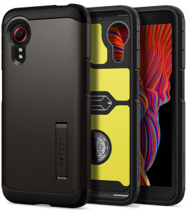Pilkas dėklas Samsung Galaxy Xcover 5 telefonui "Spigen Tough Armor"