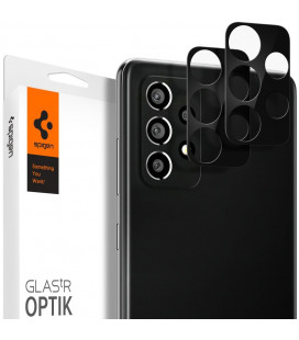 Apsauginis grūdintas stiklas Samsung Galaxy A72 telefono kamerai apsaugoti "Spigen Optik.TR Camera Lens"