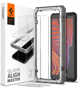 Apsauginis grūdintas stiklas Samsung Galaxy Xcover 5 telefonui "Spigen AlignMaster Glas tR 2-pack"