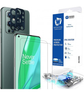 Apsauginis grūdintas stiklas + kameros apsauga Oneplus 9 Pro telefonui "Whitestone Dome Glass 2-set"