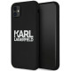 Juodas dėklas Apple iPhone 11 telefonui "KLHCN61SLKLRBK Karl Lagerfeld Stack White Logo Silicone Case"
