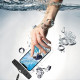 Juodas/skaidrus universalus vandeniui atsparus dėklas "Tech-Protect Waterproof"
