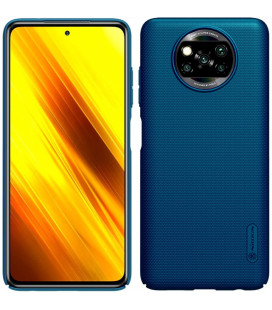 Mėlynas dėklas Xiaomi Poco X3 NFC / X3 Pro telefonui "Nillkin Frosted Shield"