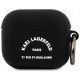 Juodas dėklas Apple Airpods 3 ausinėms "KLACA3SILRSGBK Karl Lagerfeld Rue St Guillaume Silicone Case"