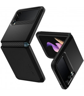 Juodas dėklas Samsung Galaxy Z Flip 3 telefonui "Spigen Tough Armor"