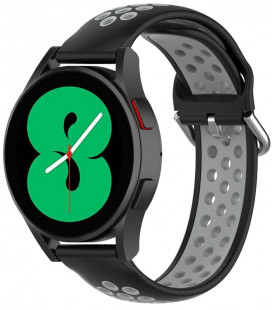 Juoda / pilka apyrankė Samsung Galaxy Watch 4 / 5 / 5 Pro / 6 laikrodžiui "Tech-Protect Softband"