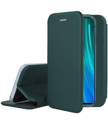Žalias atverčiamas dėklas Samsung Galaxy A12 telefonui "Book Elegance"