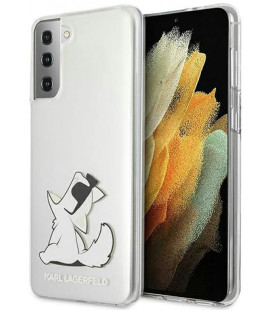 Skaidrus dėklas Samsung Galaxy S21 Plus telefonui "KLHCS21MCFNRC Karl Lagerfeld PC/TPU Choupette Eats Cover"