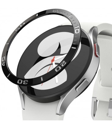 Juodas apsauginis rėmelis Samsung Galaxy Watch 4 44mm laikrodžiui \