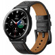 Juoda apyrankė Samsung Galaxy Watch 4 / 5 / 5 Pro / 6 laikrodžiui "Tech-Protect Leather"