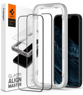Apsauginis grūdintas stiklas Apple iPhone 13 Mini telefonui "Spigen AlignMaster Glas tR 2-pack"