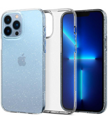 Skaidrus dėklas su blizgučiais Apple iPhone 13 Pro Max telefonui "Spigen Liquid Crystal Glitter"