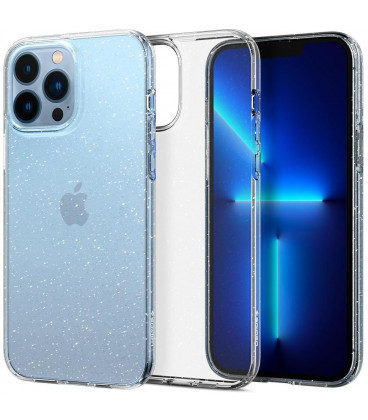 Skaidrus dėklas su blizgučiais Apple iPhone 13 Pro telefonui "Spigen Liquid Crystal Glitter"