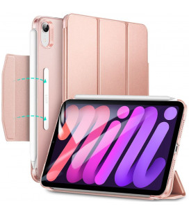 Rausvai auksinės spalvos atverčiamas dėklas Apple iPad Mini 6 2021 planšetei "ESR Ascend Trifold"