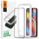 Juodas apsauginis grūdintas stiklas Apple iPhone 13 / 13 Pro / 14 / 16E / 17E telefonui "Spigen AlignMaster Glas tR"