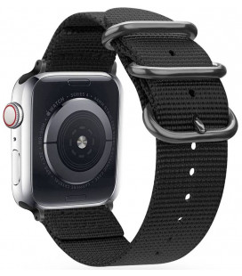 Juoda apyrankė Apple Watch 4 / 5 / 6 / 7 / 8 / 9 / SE / Ultra 1 / 2 (42 / 44 / 45 / 49 mm) laikrodžiui "Tech-Protect Scout"