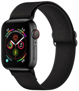 Juoda apyrankė Apple Watch 4 / 5 / 6 / 7 / SE (42 / 44 / 45 mm) laikrodžiui "Tech-Protect Mellow"
