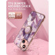 Purpurinis dėklas su marmuro efektu Apple iPhone 13 telefonui "Supcase IBLSN Cosmo Snap"