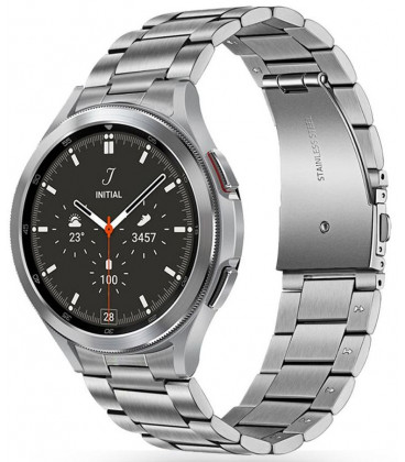 Sidabrinės spalvos apyrankė Samsung Galaxy Watch 4 / 5 / 5 Pro / 6 laikrodžiui "Tech-Protect Stainless"