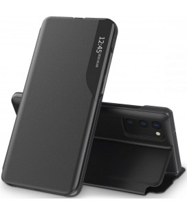 Juodas atverčiamas dėklas Samsung Galaxy A03s telefonui "Tech-protect Smart View"