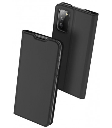 Juodas atverčiamas dėklas Samsung Galaxy A03s telefonui "Dux Ducis Skin Pro"