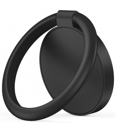 Juodas universalus telefono laikiklis ant piršto - žiedas "Tech-Protect Magnetic" 
