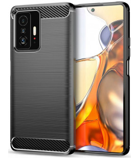 Juodas dėklas Xiaomi 11T 5G / 11T Pro 5G telefonui "Tech-Protect TPUCarbon"