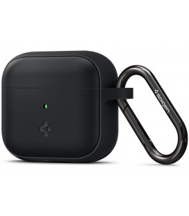 Juodas dėklas Apple Airpods 3 ausinėms "Spigen Silicone Fit"