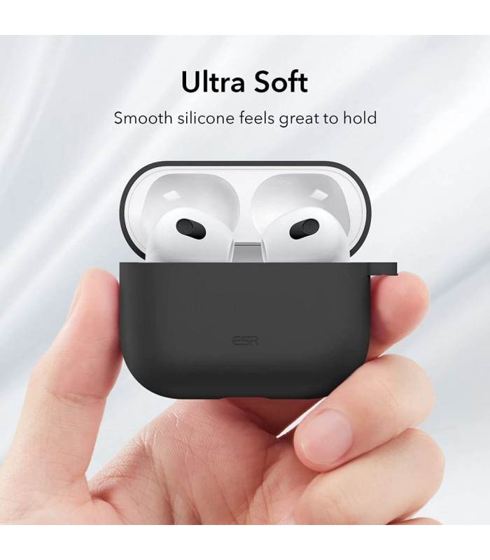 Juodas dėklas Apple Airpods 3 ausinėms \