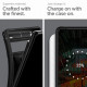 Juodas dėklas Google Pixel 6 Pro telefonui "Spigen Rugged Armor"